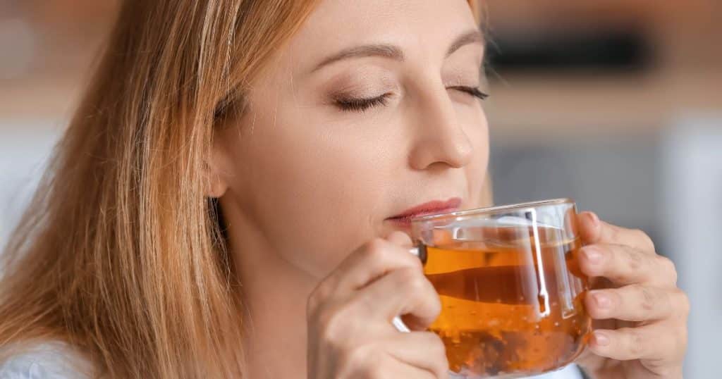 Woman trying a tea https://www.autismparentingmagazine.com/sensory-activities-for-adults/